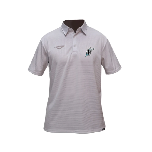 Marlins Mens Performance Polo - White