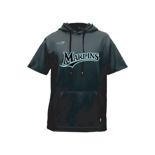 Marlins Mens SS Stealth Hoodie - Black