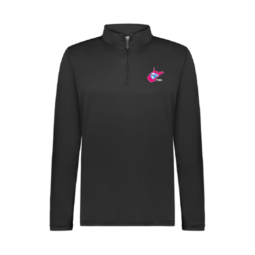 PYBA Mens LS 1/4 Zip Pullover - Black
