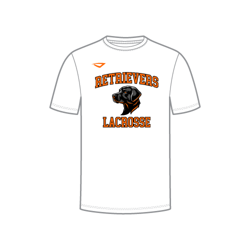 Retrievers Lacrosse Mens Sublimated SS Crew Neck Performance Shirt - White