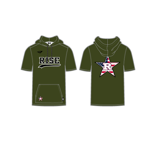 Rise Mens Sublimated SS Stealth Hoodie - Army Green