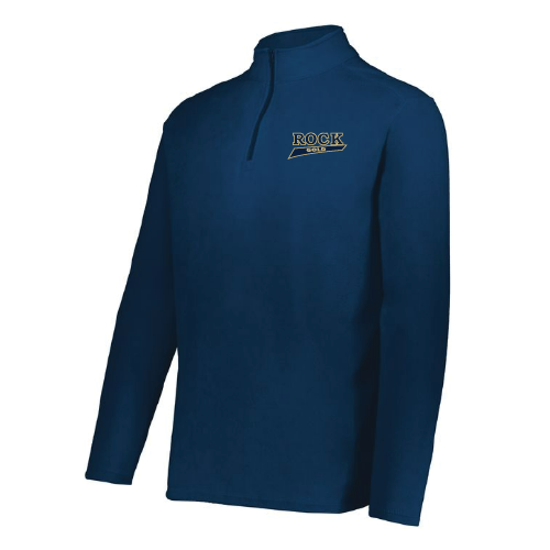 Rock Gold Softball Mens LS 1/4 Zip - Navy