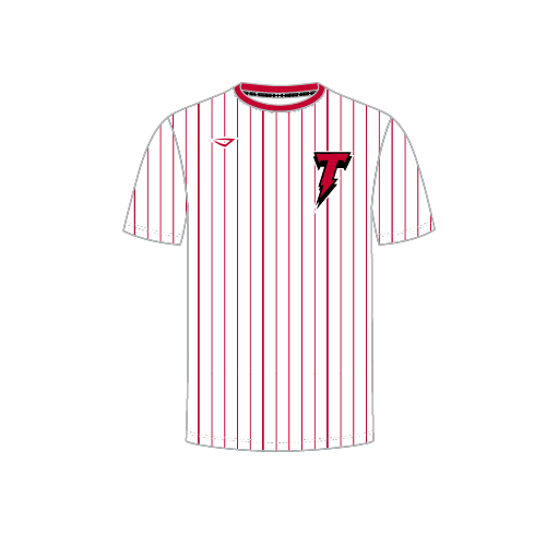 SJ Thunder Mens SS Dri Fit Crew Neck - White Pin