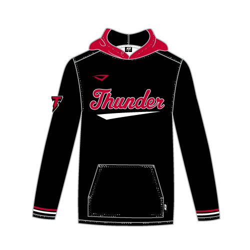SJ Thunder Unisex LS Soft Stretch Fleece Hoodie - Black
