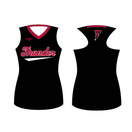 SJ Thunder Womens Racerback Tank - Black