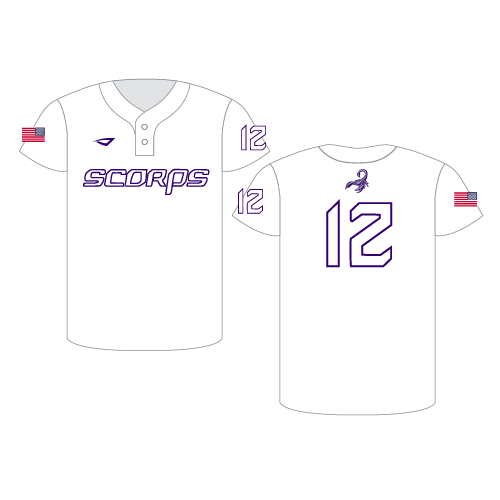 Sublimated 2-Button Jersey - White