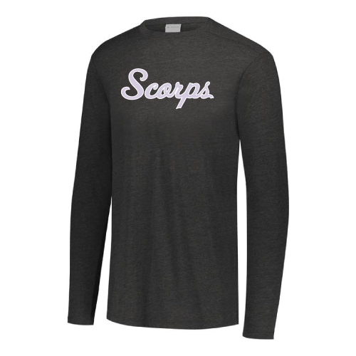 Womens LS Tri Blend - Script - Black