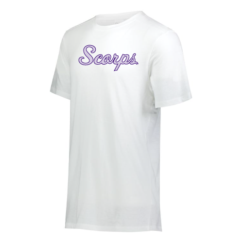 Womens Tri Blend - Script - White
