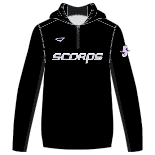 Sublimated Hooded Diamond Pullover - Straight Powder - Black