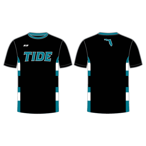 Tide Mens SS Dri Fit Crew Neck - Tide Logo - Black