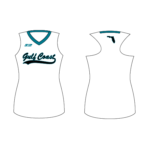 Tide Womens Racerback Tank - Script Logo - White