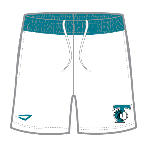 Tide Mens Baseball Elite Short - T Logo - White