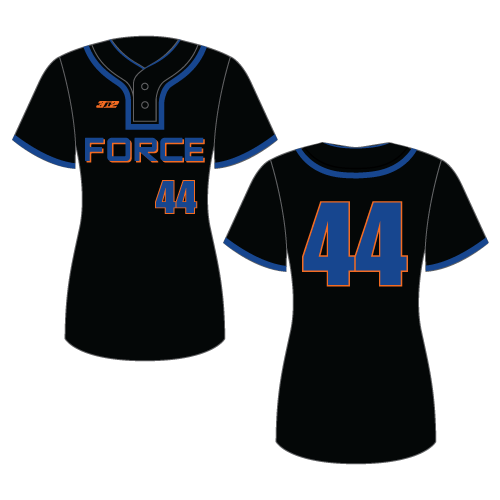 Southern Force 2 Button Jersey - Black