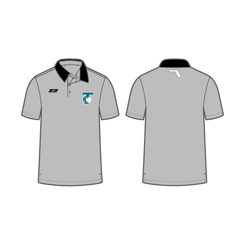 Tide Mens SS Polo - T Logo - Grey