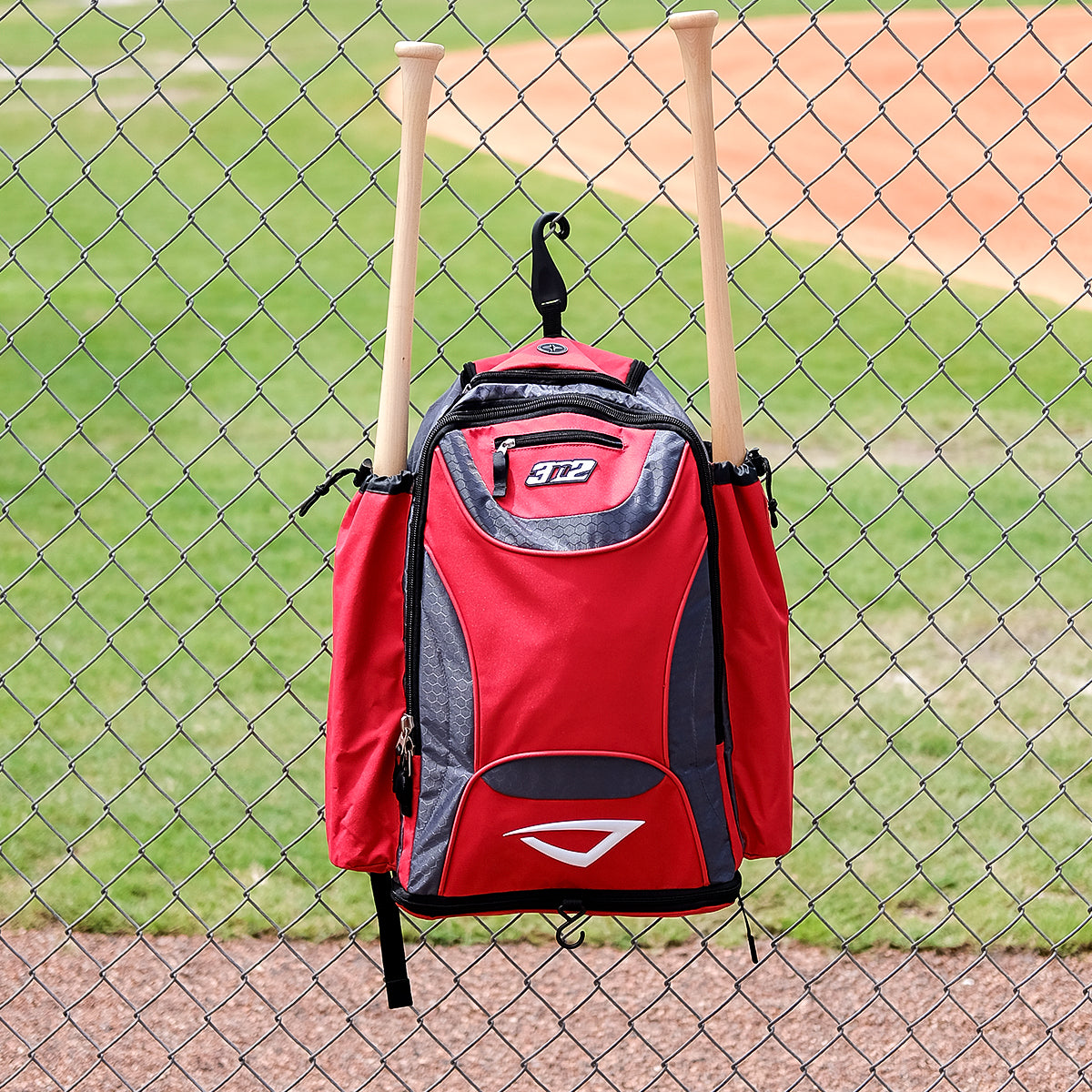 Red and Black Softball Backpack with Mesh Pockets SOLDIER HS RELOADED ONE NATION BAT PACK – VROBI SPORTS main image 4