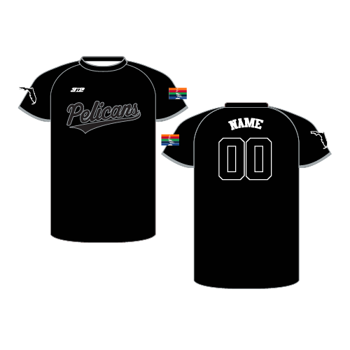 St Pete Pelicans Mens Crew Neck Jersey - Black