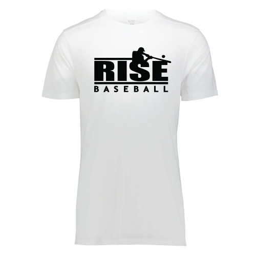 Rise Mens SS Tri Blend - Hitter Logo - White