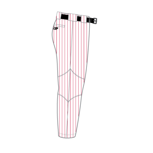 Rise Sublimated Pro Clutch Pant - White/Red Pin