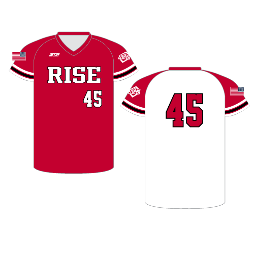 Rise V Neck Jersey - Red