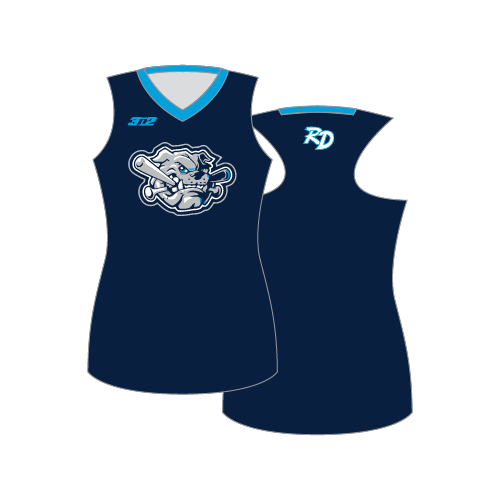 Riverdawgs Womens Racerback Tank - Navy