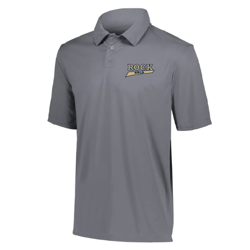 Rock Gold Softball Mens Polo - Grey