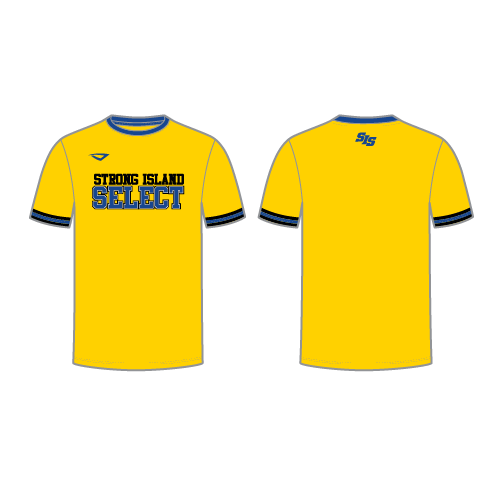 Strong Island Select Mens SS Dri Fit Crew Neck - Yellow