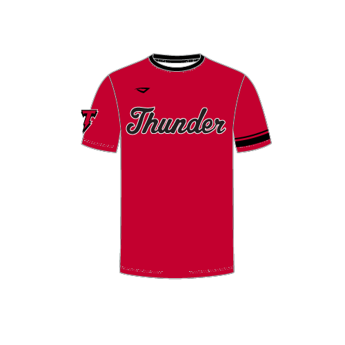SJ Thunder Mens SS Dri Fit Crew Neck - Red