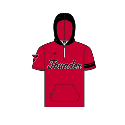 SJ Thunder Mens SS Double Play Hoodie - Red