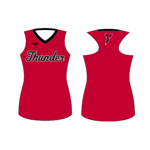 SJ Thunder Womens Racerback Tank - Red