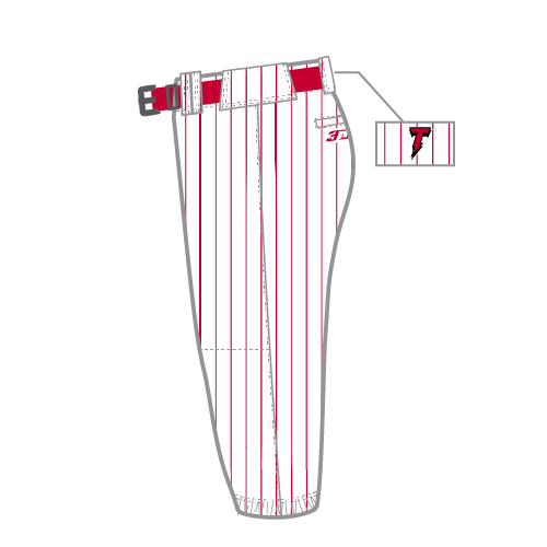 SJ Thunder Womens Uniform Pant - White Pin