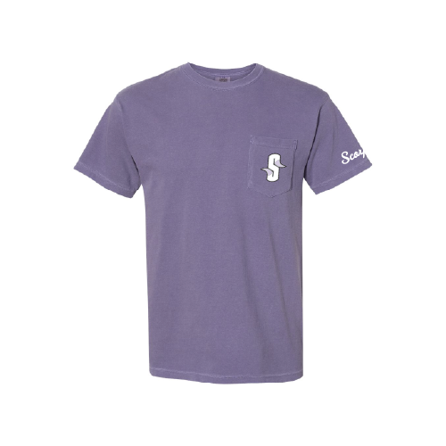 Scorps Mens SS Pocketed Cotton Shirt - Dark Purple