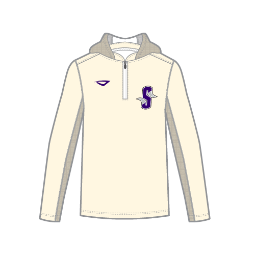Scorps Sublimated Hooded Diamond Pullover - S Logo - Cream