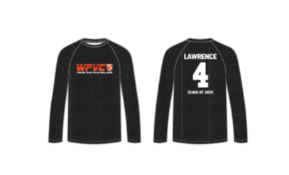 WPVC LS Shirt With Number - Black
