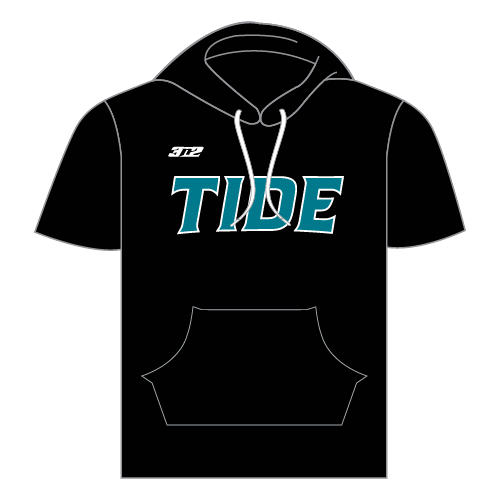 Tide Mens SS Stealth Hoodie - Tide Logo - Black