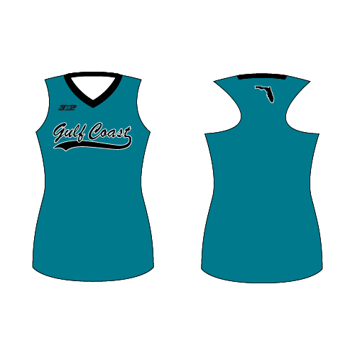 Tide Womens Racerback Tank - Script Logo - Teal