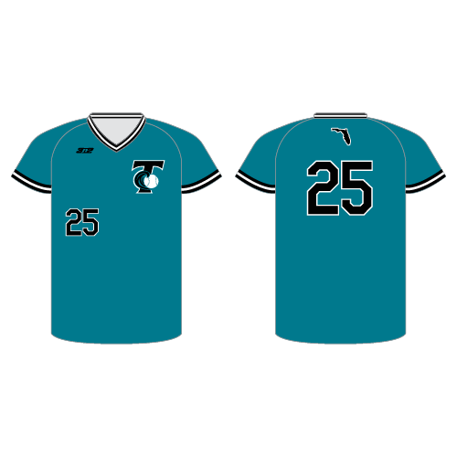 Tide Mens V Neck Jersey - Teal